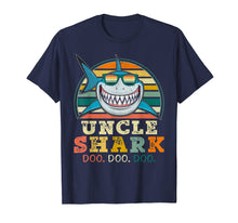 Load image into Gallery viewer, Retro Vintage Uncle Shark TShirt Funny Birthday Gifts Family