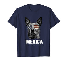 Load image into Gallery viewer, Funny shirts V-neck Tank top Hoodie sweatshirt usa uk au ca gifts for Merica Australian Cattle Dog Tshirt with USA flag sunglasses 445167
