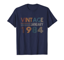 Load image into Gallery viewer, Retro Vintage January 1984 T-Shirt 35th Birthday Gift Tee 836152