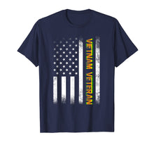 Load image into Gallery viewer, Vietnam Veteran Tshirt Proud American Flag Distressed Gifts