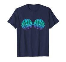 Load image into Gallery viewer, Mermaid Sea Shell Bra Costume T-Shirt