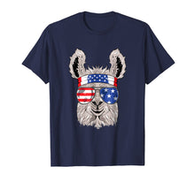 Load image into Gallery viewer, Usa Patriotic Llama Shirt - July 4th T-Shirt - Alpaca