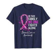 Load image into Gallery viewer, In This Family No One Fights Alone Shirt Breast Cancer