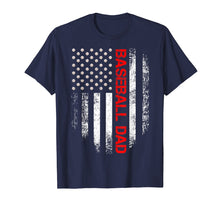 Load image into Gallery viewer, Vintage Usa American Flag Proud Baseball Dad Player T-Shirt