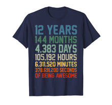 Load image into Gallery viewer, Vintage 12th Birthday Shirt Gift 12 Years Old Being Awesome