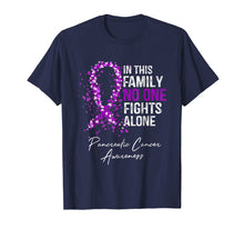 Load image into Gallery viewer, Funny shirts V-neck Tank top Hoodie sweatshirt usa uk au ca gifts for In This Family No One Fights Alone Shirt Pancreatic Cancer 654956