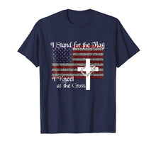 Load image into Gallery viewer, I Stand For The Flag, I Kneel At The Cross T-Shirt