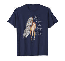 Load image into Gallery viewer, Funny shirts V-neck Tank top Hoodie sweatshirt usa uk au ca gifts for Just a Girl Who Loves Horses T-shirt 324215