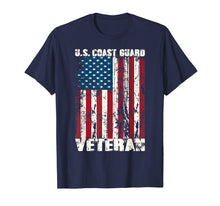 Load image into Gallery viewer, US Coast Guard Veteran USCG American Flag TShirt