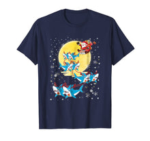 Load image into Gallery viewer, Santa Claus Riding Shark Christmas Tshirt Funny Xmas Gifts 852272