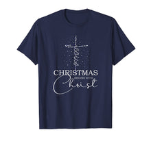 Load image into Gallery viewer, Funny shirts V-neck Tank top Hoodie sweatshirt usa uk au ca gifts for Jesus Cross Christmas Begins With Christ Xmas Snow Christian T-Shirt 188312