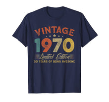 Load image into Gallery viewer, Vintage 1970 Clothes 50 Years Old Retro 50th Birthday Gifts TShirt216625