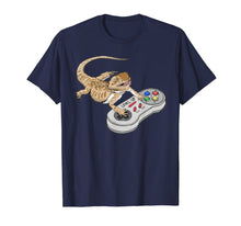 Load image into Gallery viewer, Bearded Dragon Playing Video Game Reptiles Pagona Gamers T-Shirt-81726