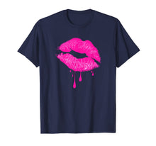 Load image into Gallery viewer, Hot Pink Lips Kiss 80s Retro Vintage Lipstick Party T-Shirt 212318