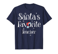 Load image into Gallery viewer, Santa's Favorite Teacher Job Xmas gifts T-Shirt