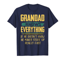 Load image into Gallery viewer, Funny Family Christmas Gifts Grandad Knows Everything T-Shirt-1672681
