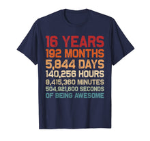 Load image into Gallery viewer, Vintage 16 Years of Being Awesome Unique 16th Birthday Gifts T-Shirt-1692777