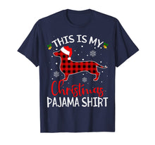 Load image into Gallery viewer, This is my Christmas Pajama Shirt Dachshund Red Plaid Gifts T-Shirt