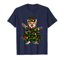 Load image into Gallery viewer, Funny shirts V-neck Tank top Hoodie sweatshirt usa uk au ca gifts for Santa Maine Coon Cat Christmas Tree Light Funny Xmas Cat T-Shirt 146369