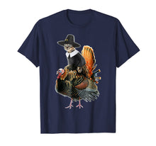 Load image into Gallery viewer, Thanksgiving Cat Pilgrim Thanksgiving Turkeys Funny Gifts T-Shirt