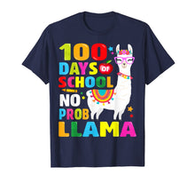 Load image into Gallery viewer, 100 Days of School Shirt No Probllama Llama 100th day T-Shirt-966397