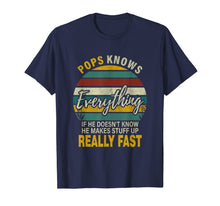 Load image into Gallery viewer, Mens Mens Pops Know Everything Grandpa Christmas Gifts T-Shirt-1685560