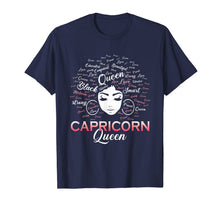 Load image into Gallery viewer, Black Women Capricorn Queen January Birthday T-Shirt-1070320