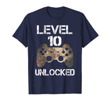 Load image into Gallery viewer, Level 10 Unlocked Boys 10th Birthday 10 Year Old Gamer Gift T-Shirt 462617