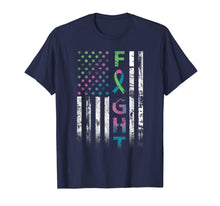 Load image into Gallery viewer, Metastatic Breast Cancer Awareness American Flag Gifts T-Shirt