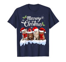 Load image into Gallery viewer, Meowy Christmas Tee Kitten Cat Kitty Xmas Cute Gift T-Shirt
