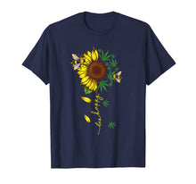 Load image into Gallery viewer, Bee Happy Canabis Sunflower Weed Gift TShirt745379