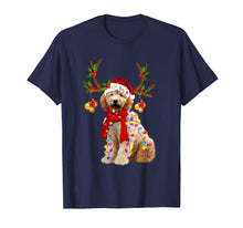 Load image into Gallery viewer, Santa Golden doodle reindeer Light Christmas gifts T-Shirt-2084445