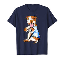Load image into Gallery viewer, Mother's Day Gifts Pit Bull Dog Tattoo I Love Mom T-Shirt-509518