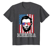 Load image into Gallery viewer, 4th of July Shirt Merica Abe Abraham Lincoln USA Flag Tshirt 250154