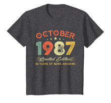 Load image into Gallery viewer, October 1987 32 Years Old Vintage 32nd Birthday Gifts T-Shirt