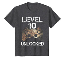 Load image into Gallery viewer, Level 10 Unlocked Boys 10th Birthday 10 Year Old Gamer Gift T-Shirt 462617