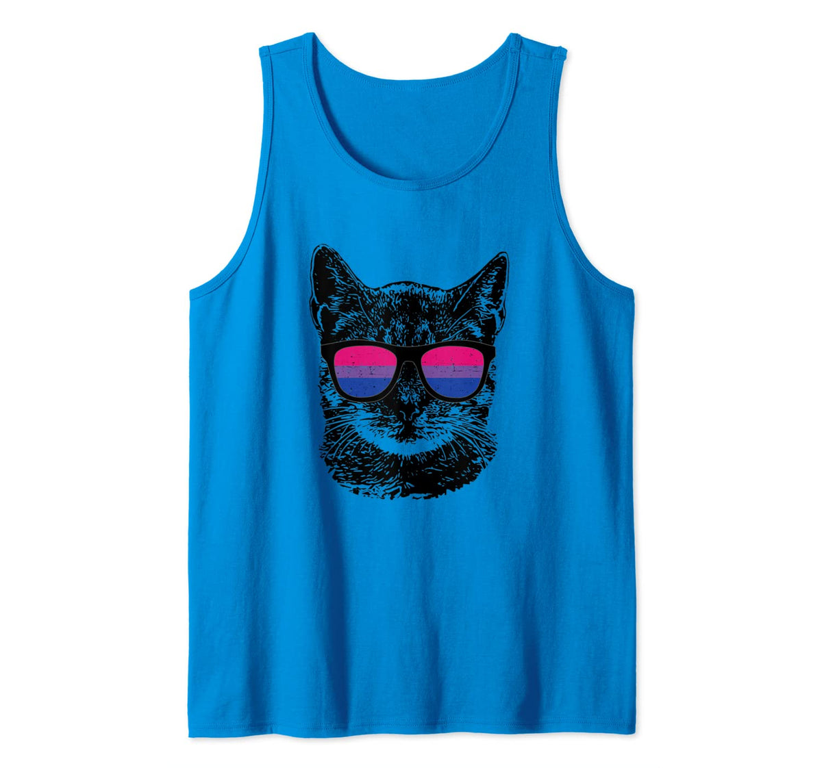 Bisexual Gay Pride Flag Cat LGBT Sunglasses Tank Top Australia Shirts