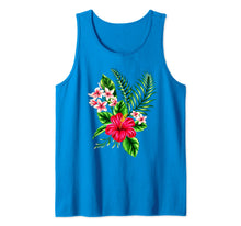 Load image into Gallery viewer, Aloha Island Vibes Hawaiian Hibiscus Flower and Palm Graphic Tank Top 567607