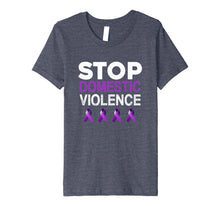 Load image into Gallery viewer, Funny shirts V-neck Tank top Hoodie sweatshirt usa uk au ca gifts for Purple Ribbon Shirt, Stop Domestic Violence T Shirts 2660572