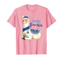 Load image into Gallery viewer, Funny shirts V-neck Tank top Hoodie sweatshirt usa uk au ca gifts for Funny Hanukkah Llama Pun Happy Llamakah Gifts T-Shirt 247893