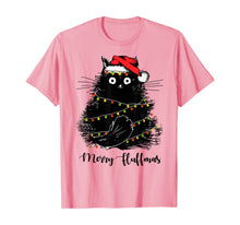 Load image into Gallery viewer, Funny shirts V-neck Tank top Hoodie sweatshirt usa uk au ca gifts for Merry Fluffmas Cats With Santa Hat Merry Christmas Gifts T-Shirt 240498