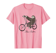 Load image into Gallery viewer, Funny shirts V-neck Tank top Hoodie sweatshirt usa uk au ca gifts for Slow Rider Sloth T-shirt Sloth Biking Shirt Funny Sloth Tee 257396