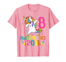 Load image into Gallery viewer, 8 Years Old 8th Birthday Unicorn Dabbing Shirt Girl Party 122864