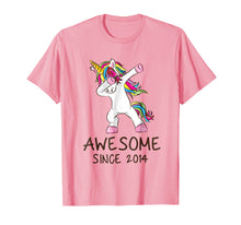 Load image into Gallery viewer, Funny shirts V-neck Tank top Hoodie sweatshirt usa uk au ca gifts for Awesome Since 2014 Dabbing Unicorn Shirt Girl Gifts Birthday 3446558