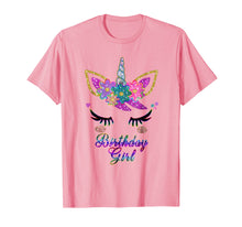 Load image into Gallery viewer, Rainbow Unicorn Birthday T-Shirt, Birthday Girl Outfit