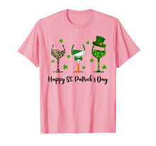 Load image into Gallery viewer, Irish Gifts Three Wine Glasses Shamrock St Patrick's Day TShirt840834