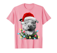 Load image into Gallery viewer, Funny shirts V-neck Tank top Hoodie sweatshirt usa uk au ca gifts for Pit Bull Santa Christmas Tree Lights Xmas Gifts Boys Kids T-Shirt 845078