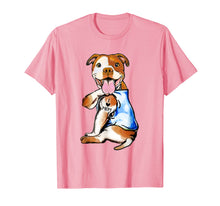 Load image into Gallery viewer, Mother's Day Gifts Pit Bull Dog Tattoo I Love Mom T-Shirt-509518