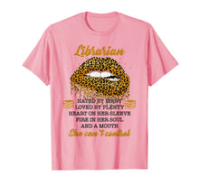 Load image into Gallery viewer, Women Gifts Librarian Hated By Many Leopard Lips T-Shirt-5889044