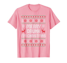 Load image into Gallery viewer, Funny Xmas Drinking Ugly Sweater - Merry Drunk I'm Christmas T-Shirt-3207991